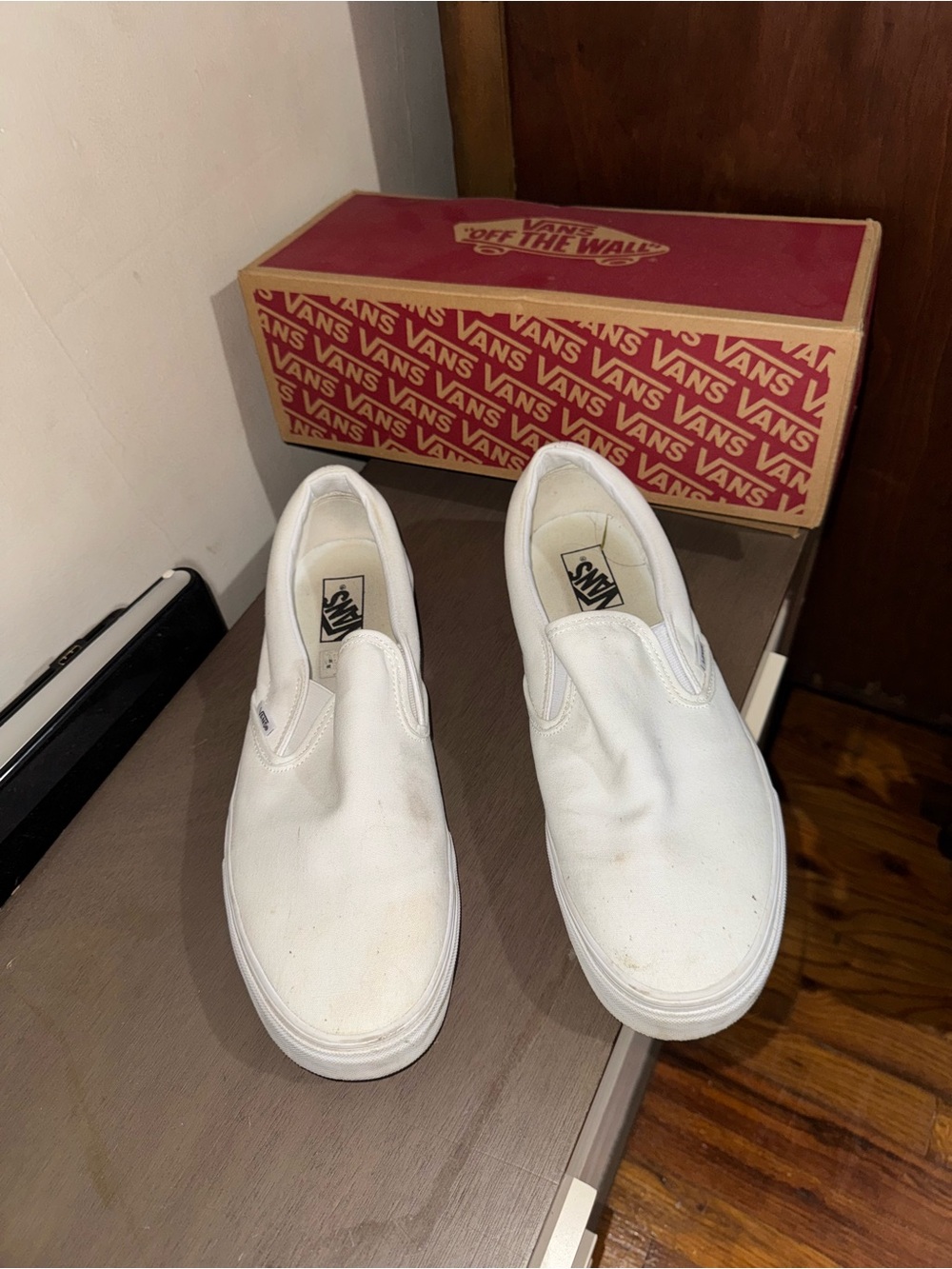 Vans White Men's Slip-On Loafers
